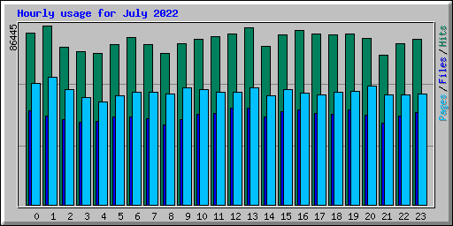 Hourly usage for July 2022
