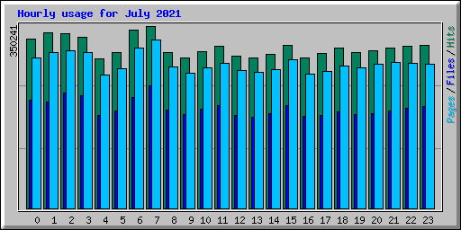 Hourly usage for July 2021