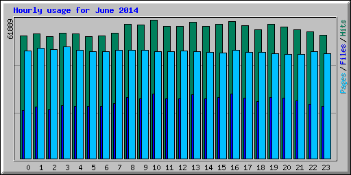 Hourly usage for June 2014